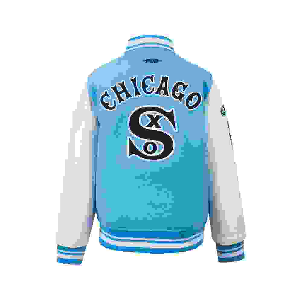 Pro Standard MLB Chicago White Sox Retro Classic Big Boys' Blue Rib Wool Varsity Jacket